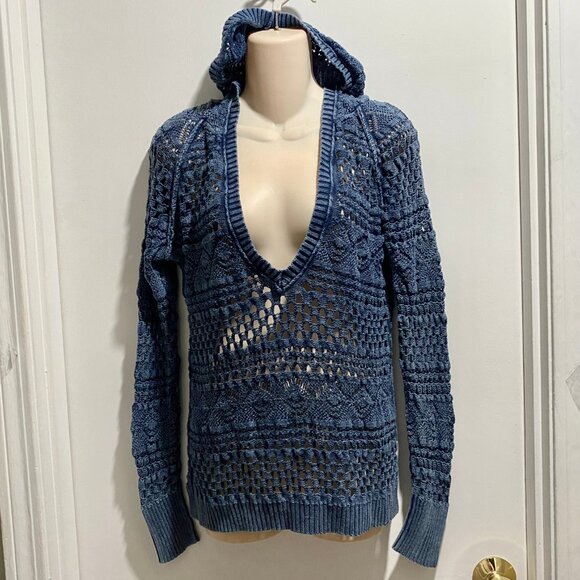 (10) Maurices Grunge Whimsigoth Fisherman Boho Sporty Cotton Hoodie Sweater L - Picture 1 of 8